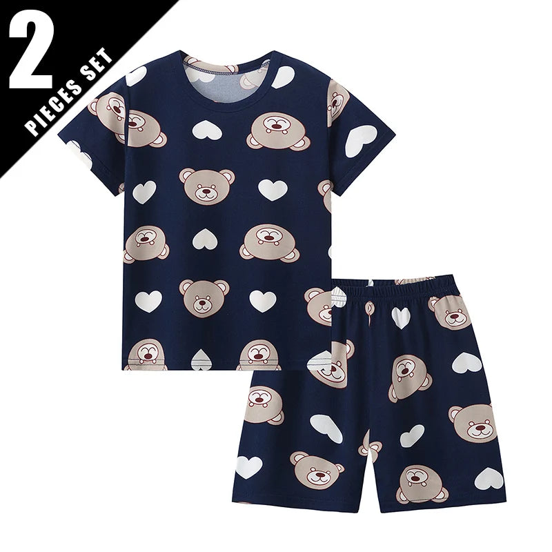 Pyjama Enfant 2 Pièces – Motifs Mignons & Confort Quotidien