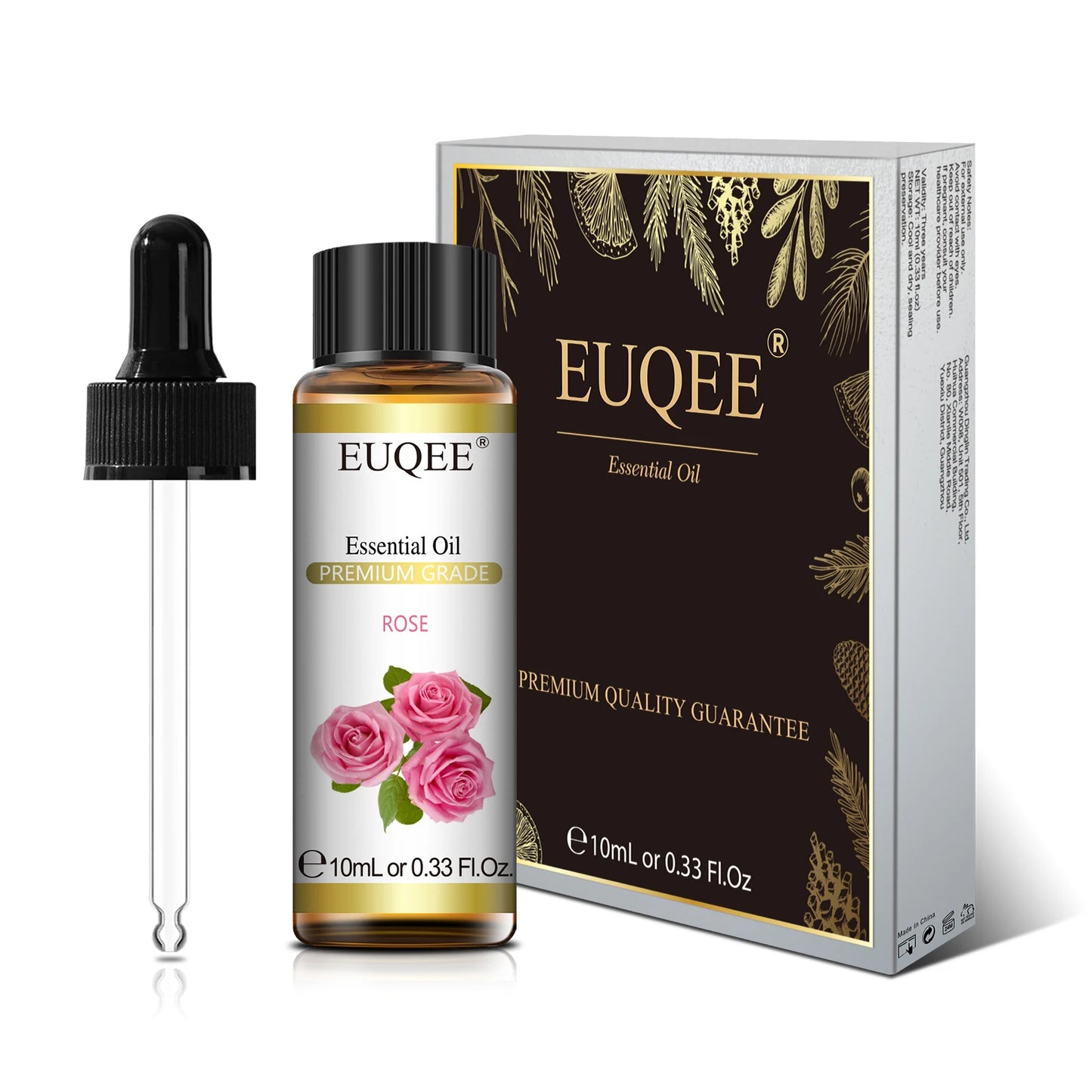 Huile Essentielle 100 % Naturelle EUQEE 10 ml – Lavande, Eucalyptus, Vanille, Agrumes & Plus