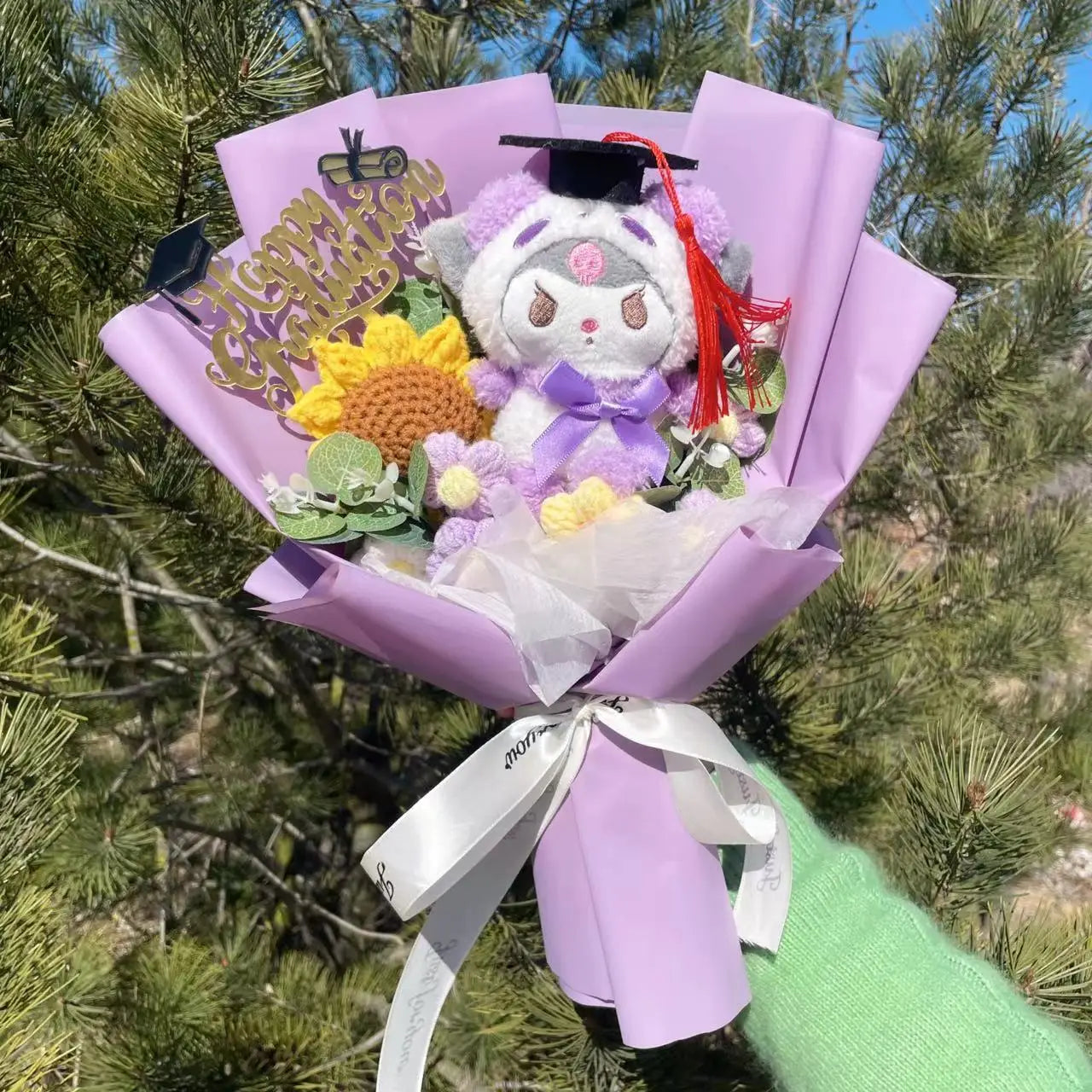 Bouquet Cadeau – Peluches Mignonnes & Fleurs