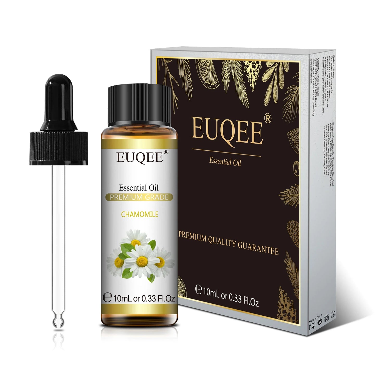 Huile Essentielle 100 % Naturelle EUQEE 10 ml – Lavande, Eucalyptus, Vanille, Agrumes & Plus