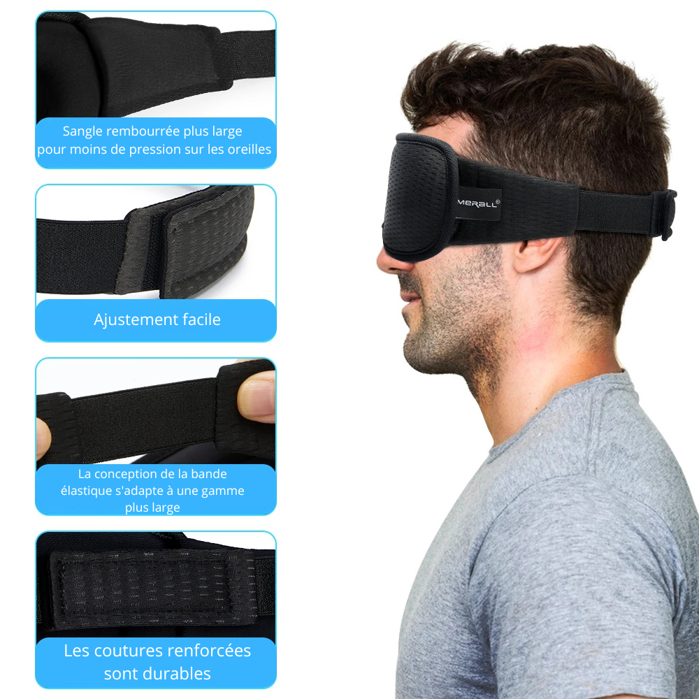Breathable, light-blocking 3D sleep mask.