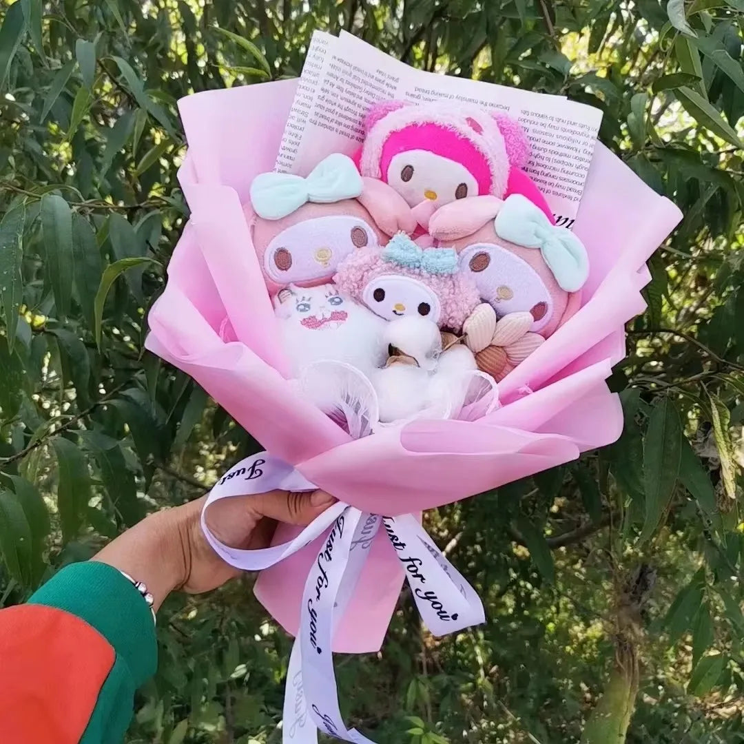 Bouquet Peluche Sanrio – Kuromi, My Melody & Friends