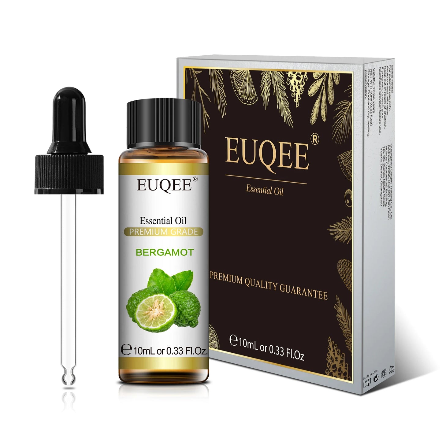 Huile Essentielle 100 % Naturelle EUQEE 10 ml – Lavande, Eucalyptus, Vanille, Agrumes & Plus