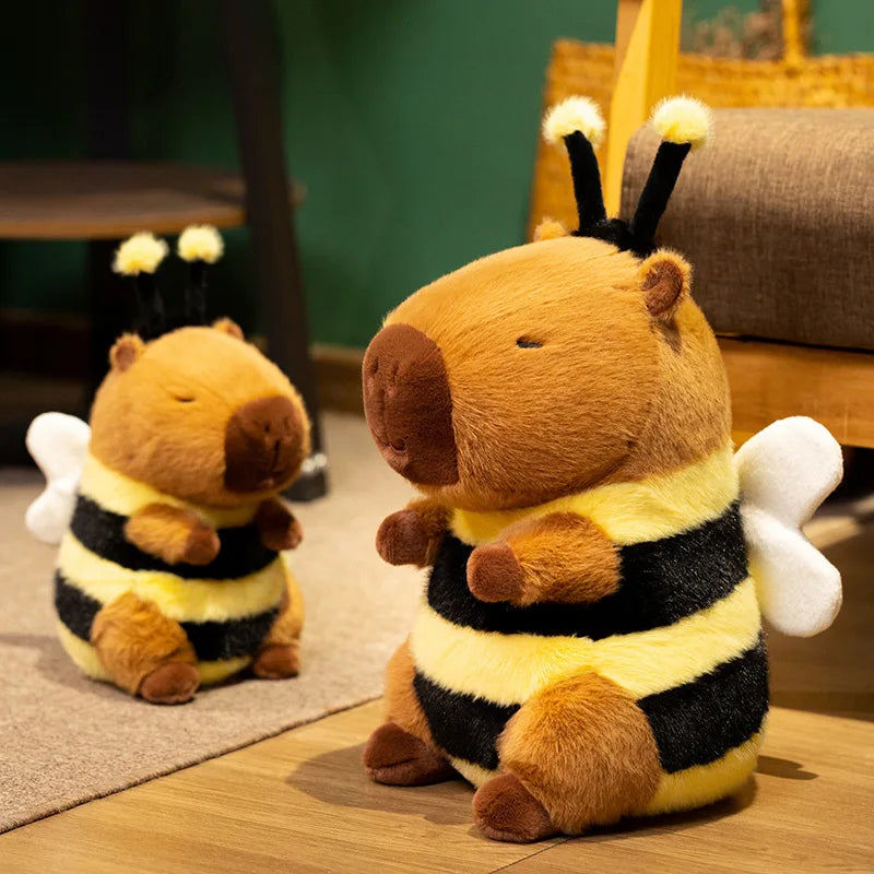 Peluche Capybara Abeille – Doudou Kawaii Déguisé en Abeille