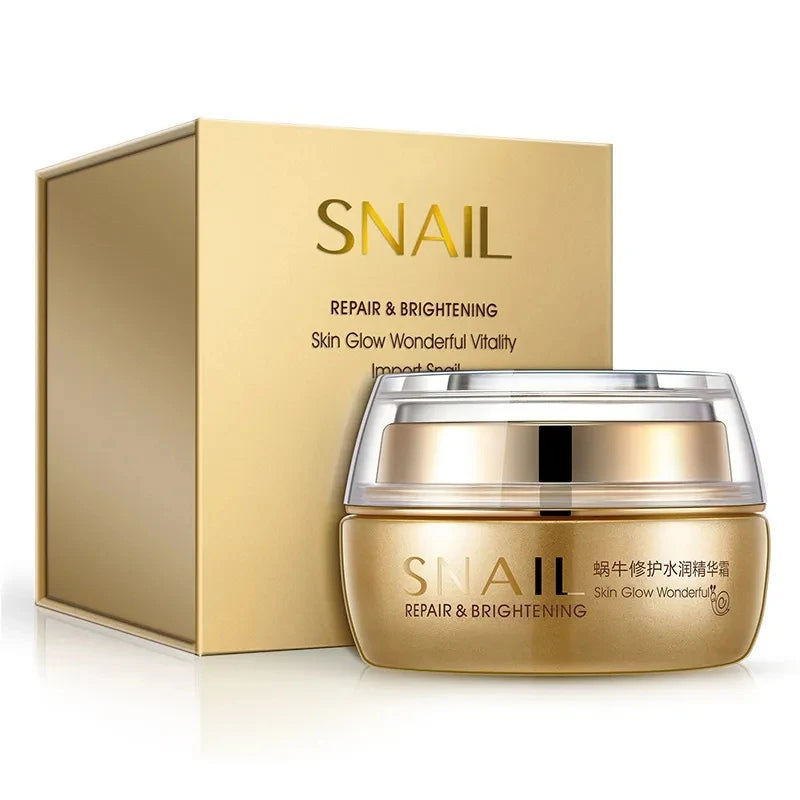 BIOAQUA Crème Visage à la Bave d’Escargot – Hydratante, Raffermissante & Éclaircissante | Soin Anti-Âge Naturel