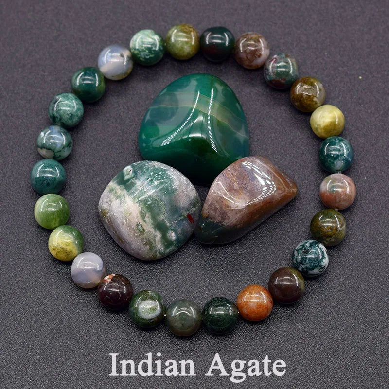 Bracelet en Apatite Bleue Naturelle – Énergie, Circulation & Vitalité