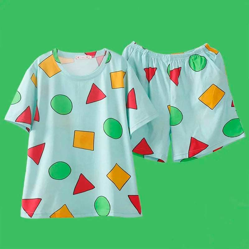 Pyjama Homme à Motif Géométrique – Confort Léger et Style Minimaliste