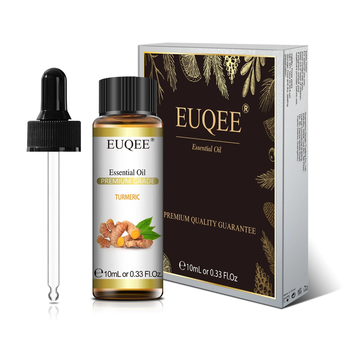 Huile Essentielle 100 % Naturelle EUQEE 10 ml – Lavande, Eucalyptus, Vanille, Agrumes & Plus
