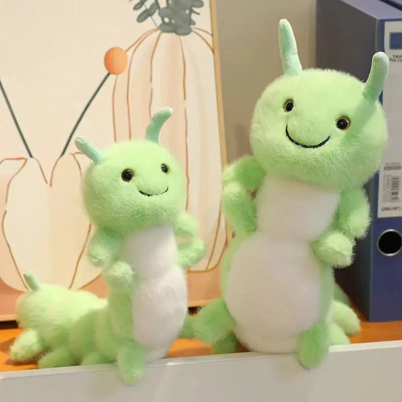 Peluche Chenille Verte 30/40 cm