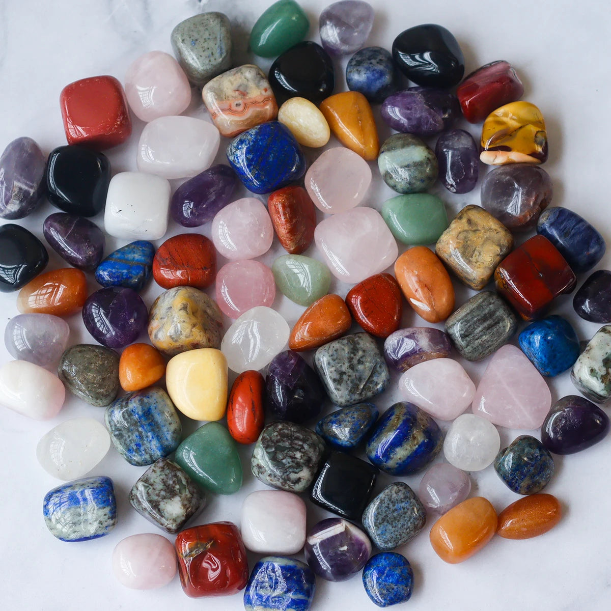 100 g de Pierres Roulées en Jade Naturel – Décoration Zen, Méditation & Bien-Être