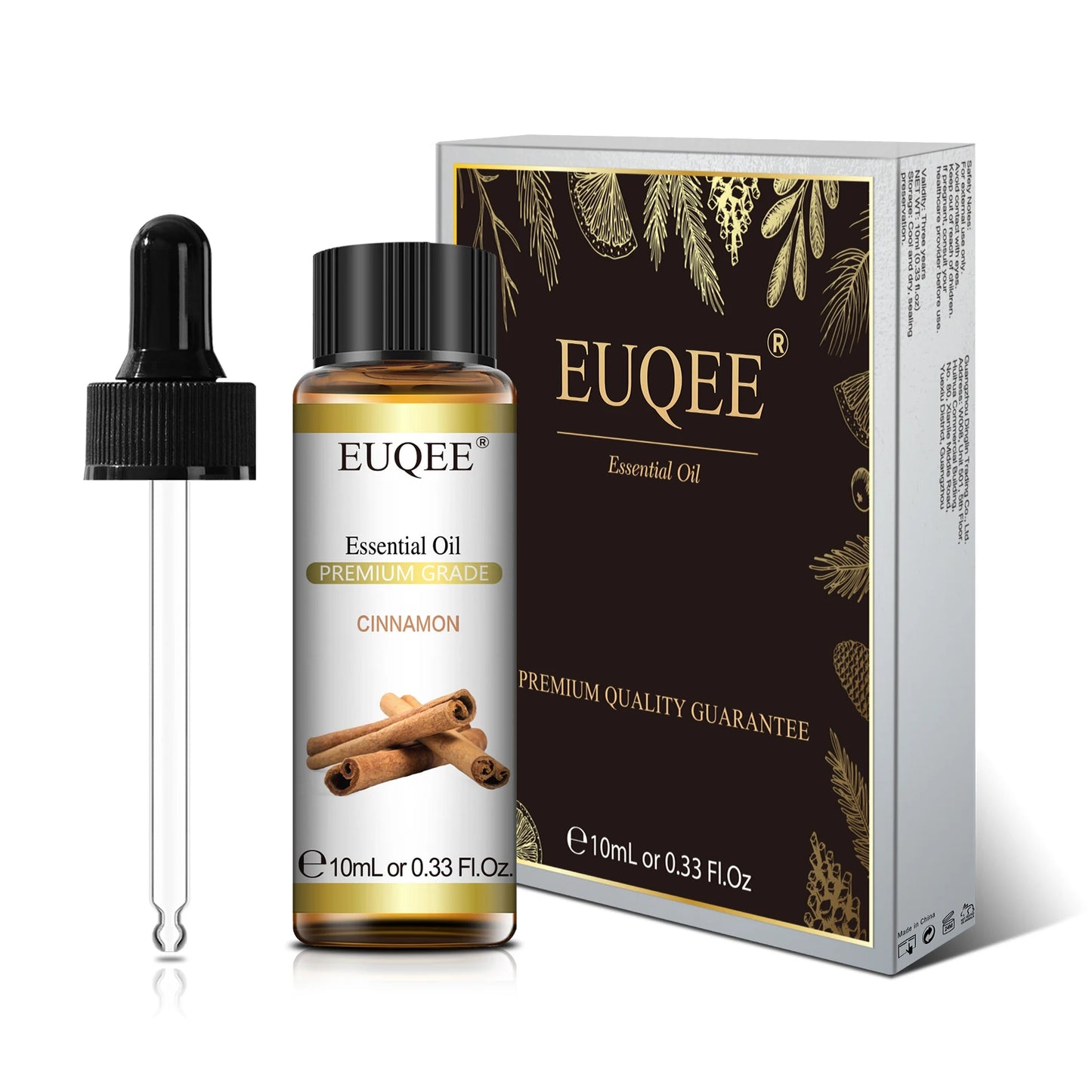 Huile Essentielle 100 % Naturelle EUQEE 10 ml – Lavande, Eucalyptus, Vanille, Agrumes & Plus