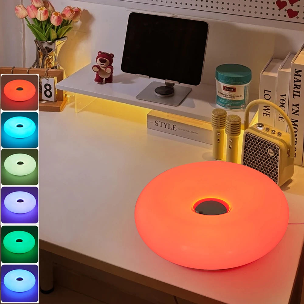 Lampe Ambiance Bauhaus Donut – Multicolore RGB avec Télécommande