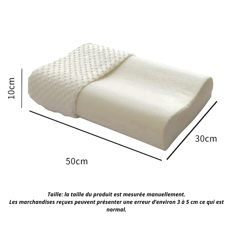 Orthopedic memory foam pillow, adjustable on the side.