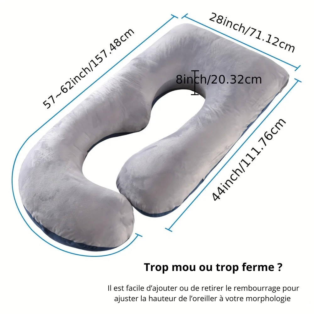 Oreiller – Coussin de Grossesse & Allaitement | Soutien Dos, Jambes & Ventre