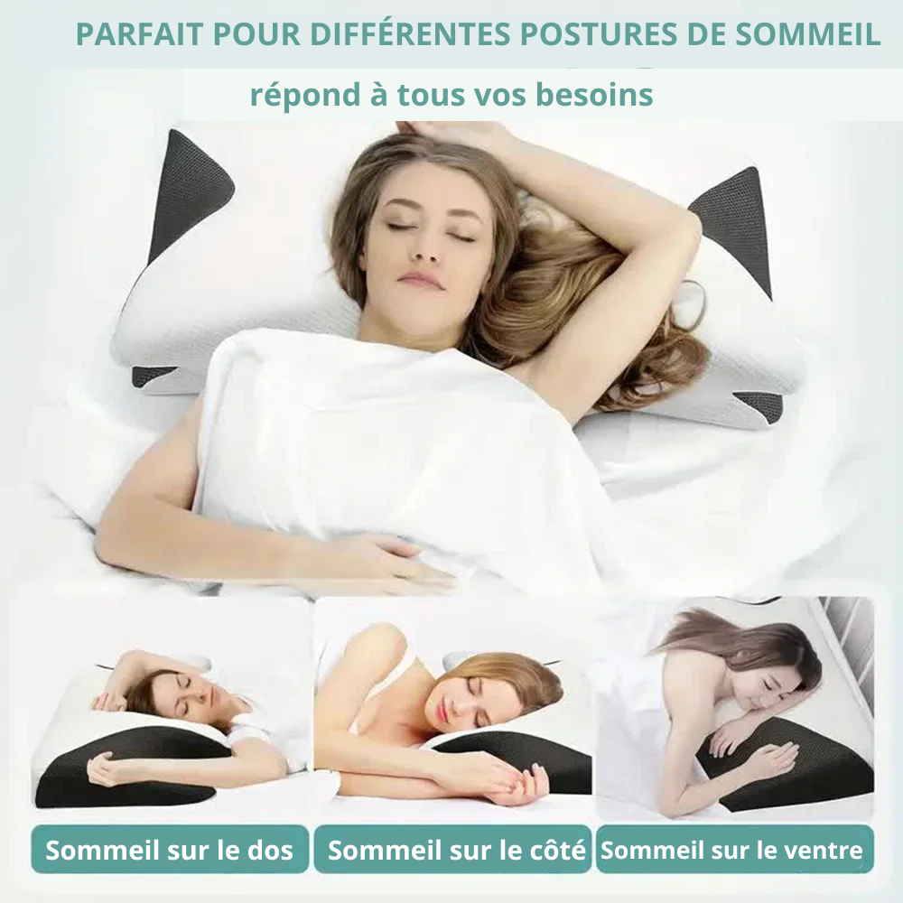 Comfortable memory foam neck pillow.