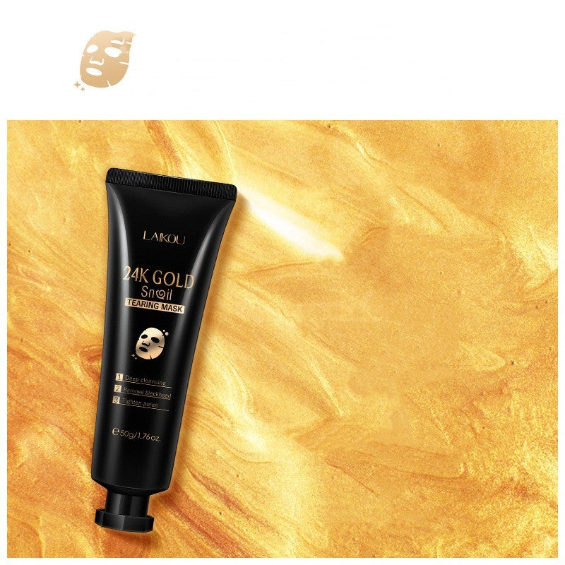 Masque Peel-Off Or 24K & Bave d’Escargot – Hydratation & Éclat