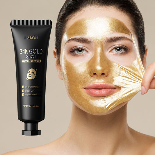 Masque Peel-Off Or 24K & Bave d’Escargot – Hydratation & Éclat