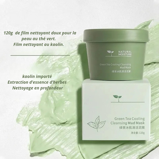Masque Visage Glacé au Thé Vert 120g – Nettoyant, Anti-Imperfections & Hydratant