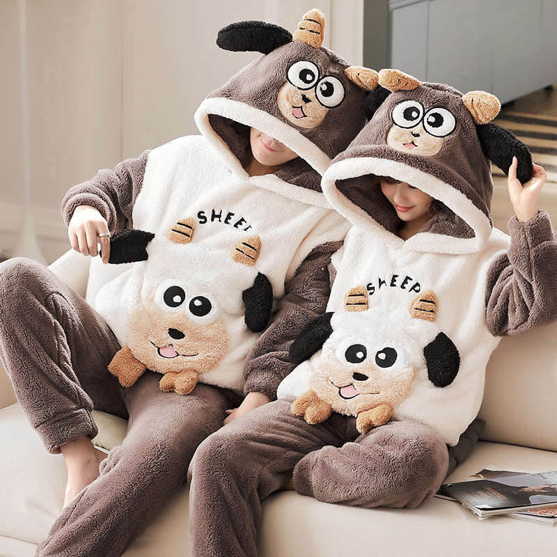 Ensemble Loungewear Fashion à Capuche | Polaire Douce Coral Fleece – Tenue Décontractée Mixte