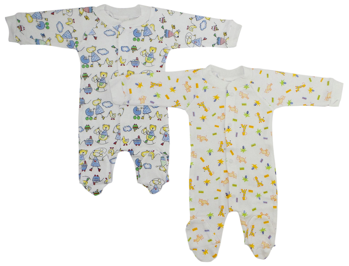 Pyjamas Bébé Sleep & Play – Lot de 2 Combinaisons