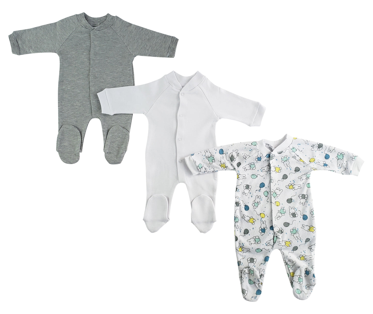 Pyjama Bébé une pièce – Pack de 3 grenouillères