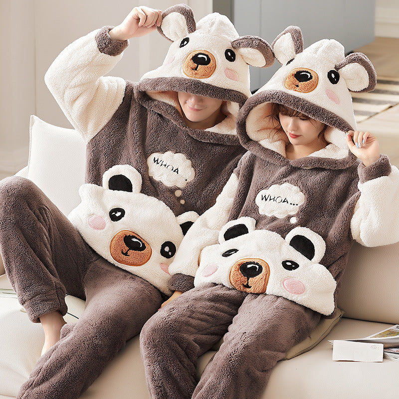 Ensemble Loungewear Fashion à Capuche | Polaire Douce Coral Fleece – Tenue Décontractée Mixte