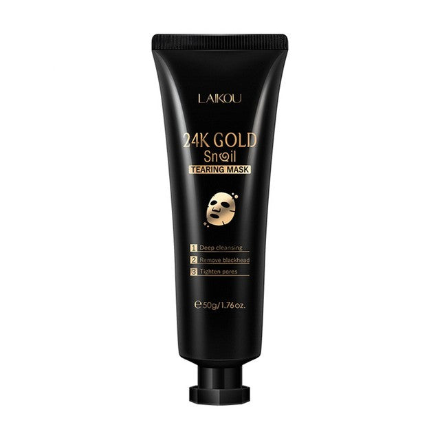Masque Peel-Off Or 24K & Bave d’Escargot – Hydratation & Éclat