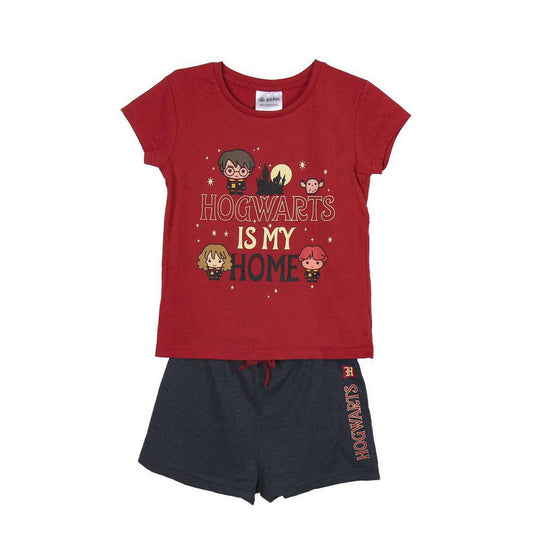 Pyjama Enfant Harry Potter Rouge – 100 % Coton Été
