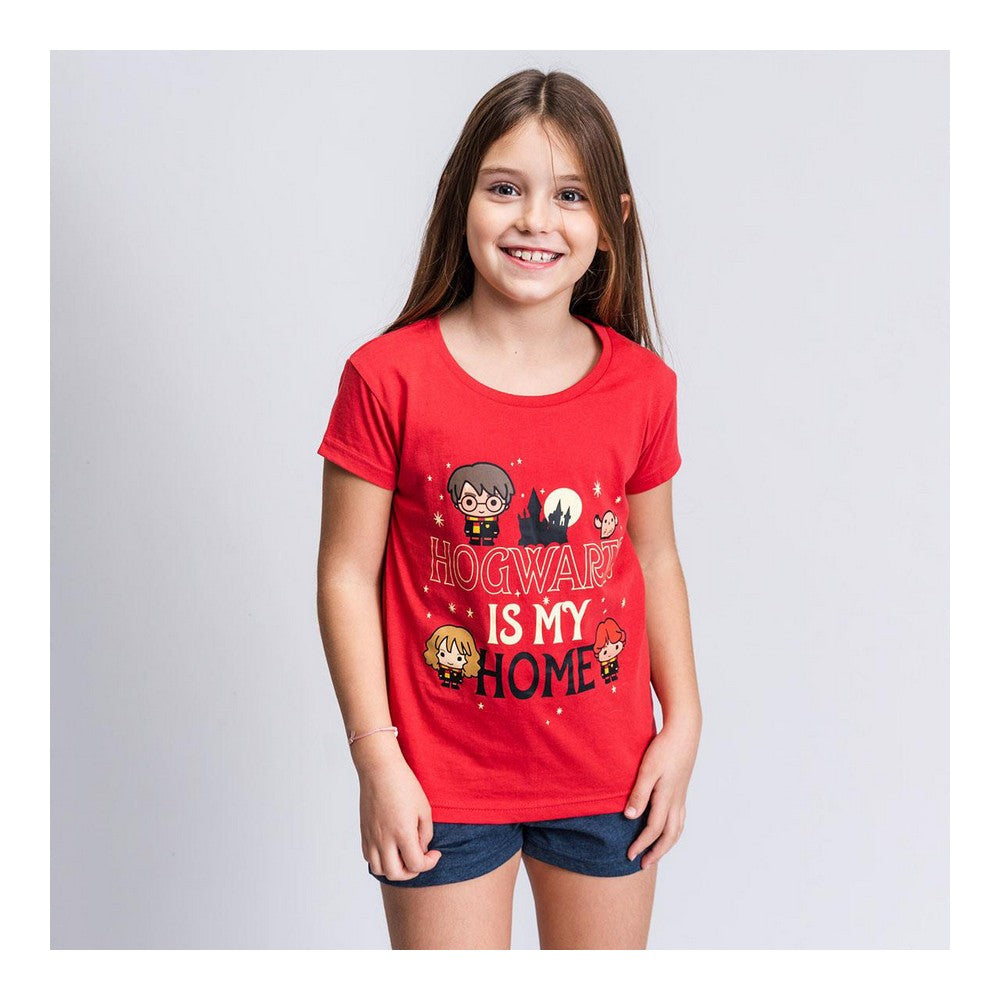 Pyjama Enfant Harry Potter Rouge – 100 % Coton Été