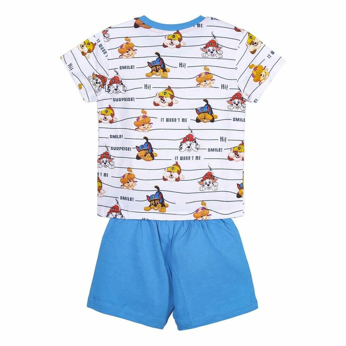 Pyjama Enfant Pat’ Patrouille Bleu – 100 % Coton Été