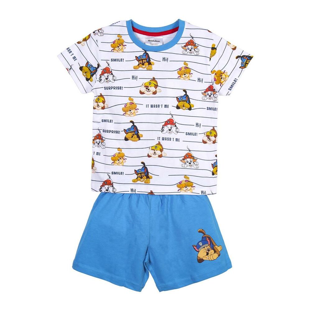 Pyjama Enfant Pat’ Patrouille Bleu – 100 % Coton Été
