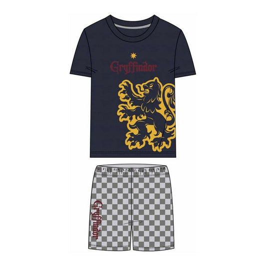 Pyjama Enfant Harry Potter Gris – 100 % Coton Maison Gryffondor