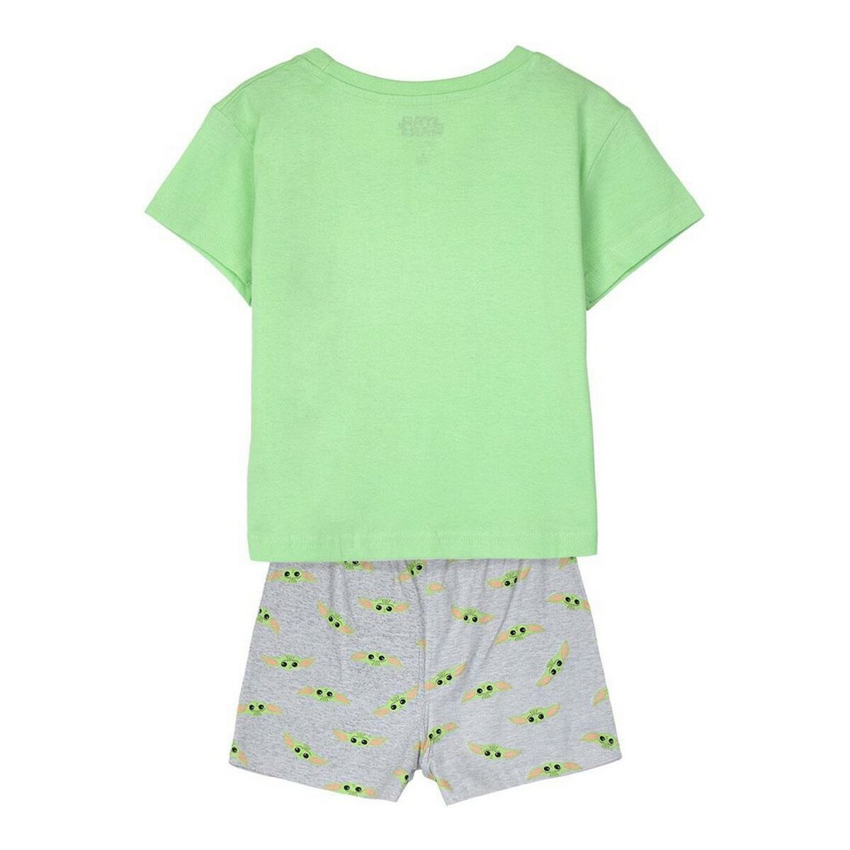 Pyjama Été Enfant – The Mandalorian (Baby Yoda) 100 % Coton Vert Clair