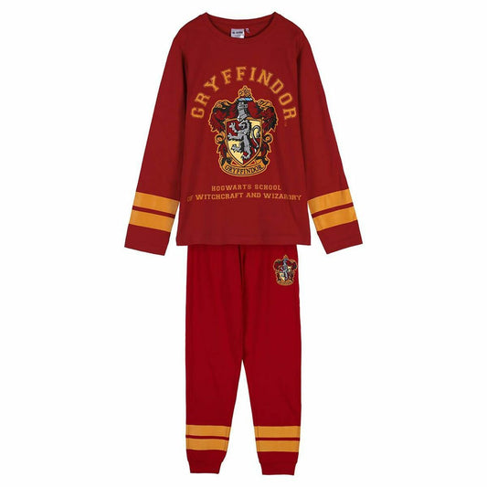Pyjama Enfant Harry Potter Rouge – 100 % Coton Maison Gryffondor Manches Longues