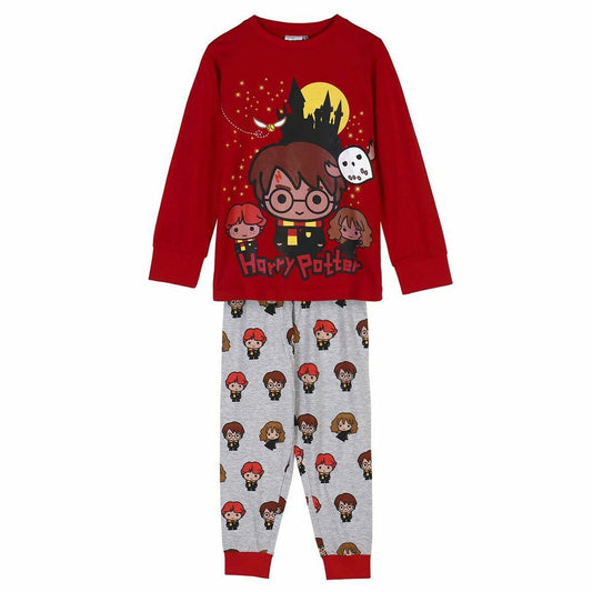 Pyjama Enfant Harry Potter Rouge – 100 % Coton à Motifs Magiques