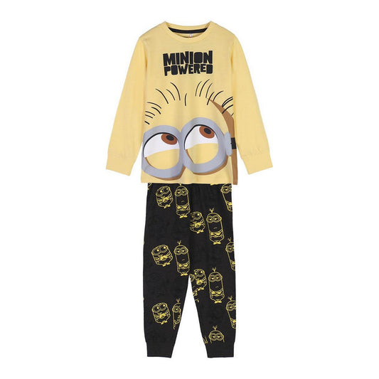 Pyjama Enfant Minions Jaune – 100 % Coton Manches Longues