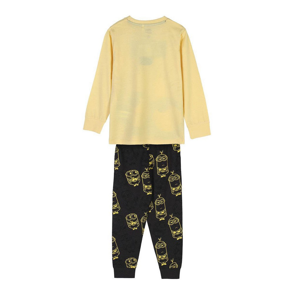 Pyjama Enfant Minions Jaune – 100 % Coton Manches Longues