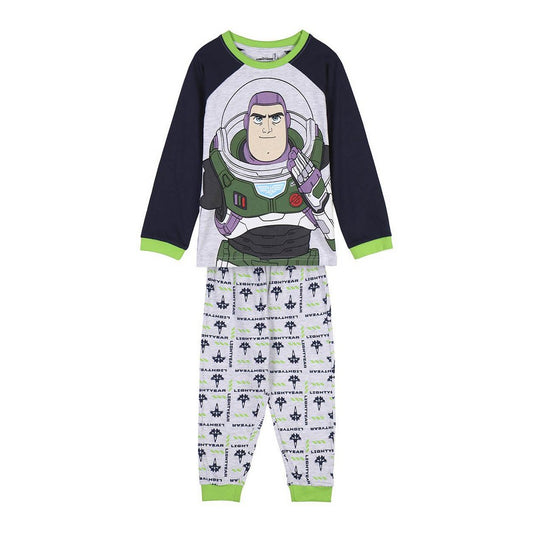 Pyjama Enfant Buzz L’Éclair Gris – 100 % Coton Manches Longues