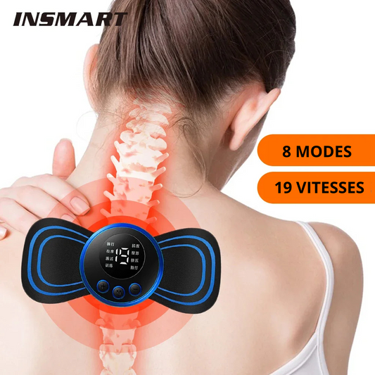 Mini EMS Electric Neck Massager, Cervical Vertebrae Back Massage Patch, Relieve Muscle Fatigue