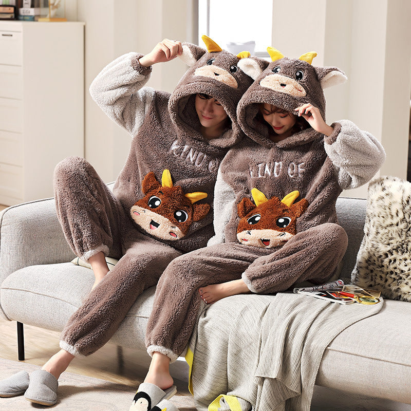 Ensemble Loungewear Fashion à Capuche | Polaire Douce Coral Fleece – Tenue Décontractée Mixte