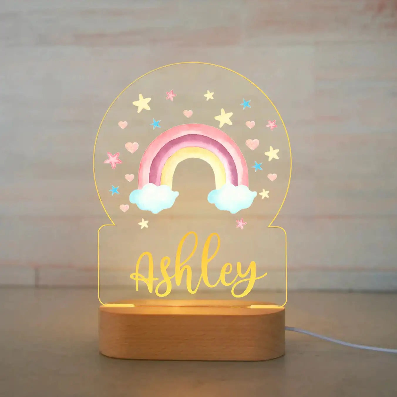 Veilleuse Enfant Personnalisée avec Prénom – Lampe Acrylique Animaux | Déco Chambre Bébé & Cadeau Naissance