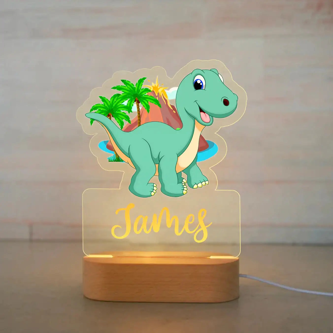 Veilleuse Enfant Personnalisée avec Prénom – Lampe Acrylique Animaux | Déco Chambre Bébé & Cadeau Naissance