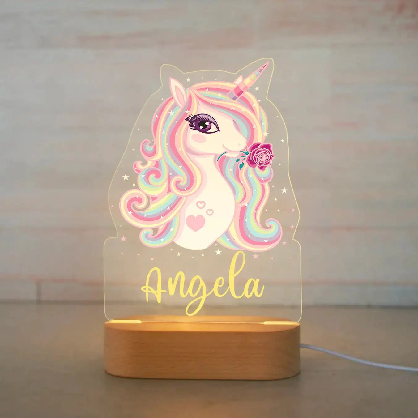Veilleuse Enfant Personnalisée avec Prénom – Lampe Acrylique Animaux | Déco Chambre Bébé & Cadeau Naissance