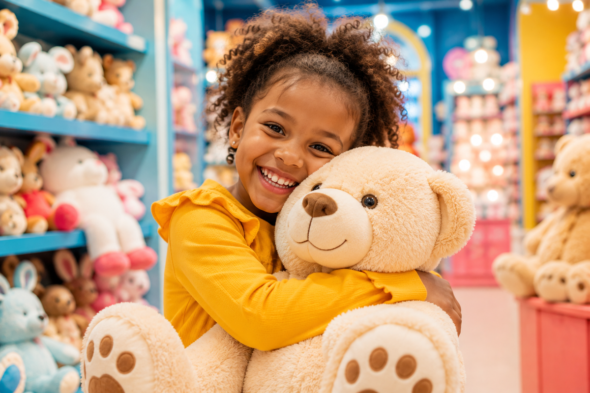 Une peluche, et le sourire est garanti