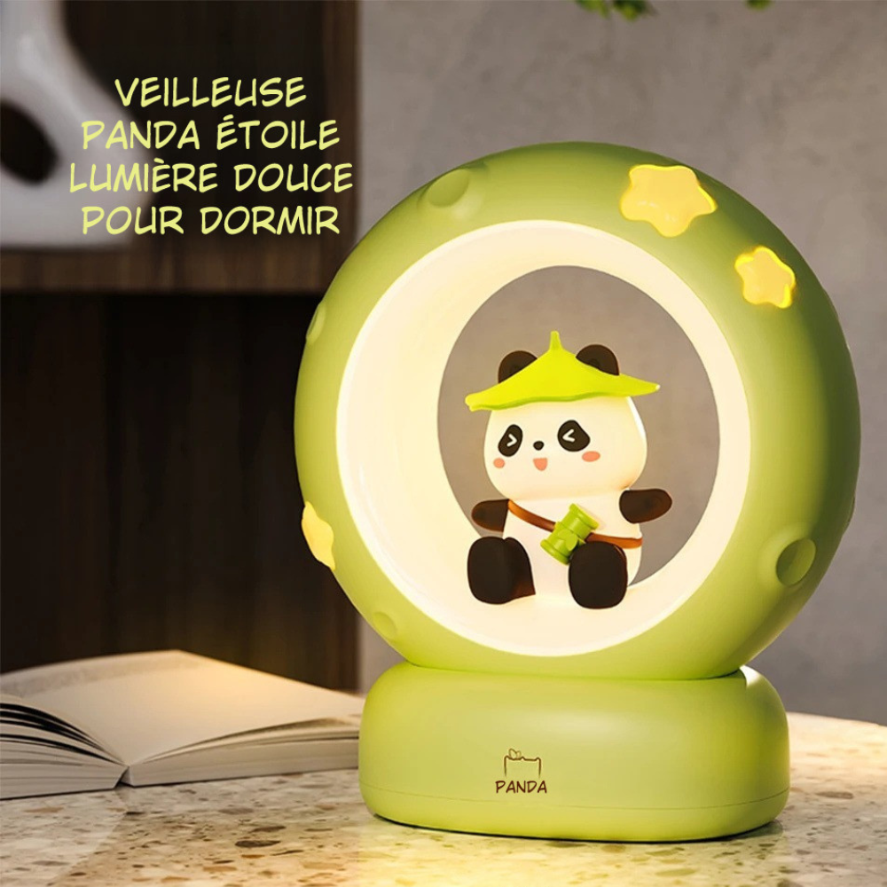 Veilleuse Lune Animaux  – Lapin, Chat ou Panda