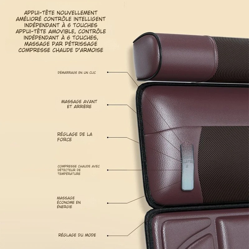 Matelas de Massage Électrique Chauffant – Détente Totale Corps Complet