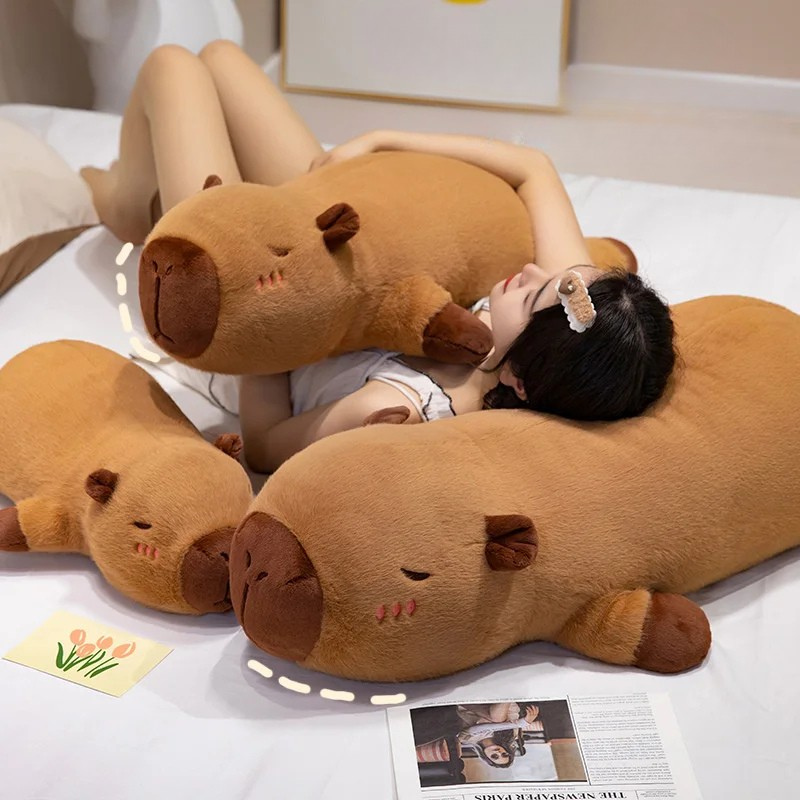 Peluche Capybara Géante 60 à 100 cm+