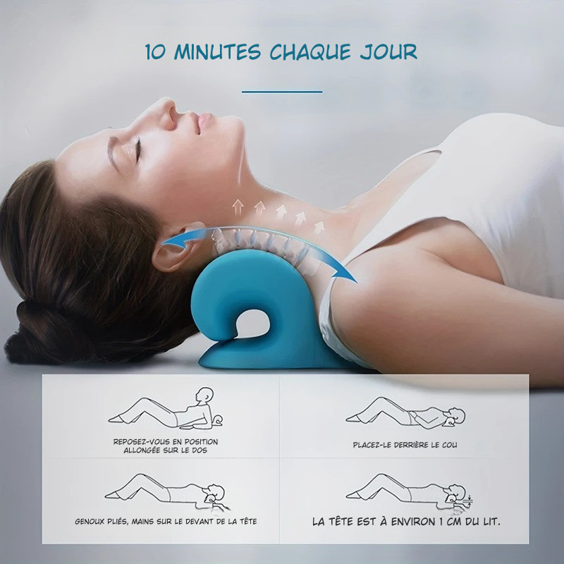 Relaxateur Cervical et Épaules – Oreiller d'Étirement pour Soulager les Douleurs Cervicales & Alignement Vertébral