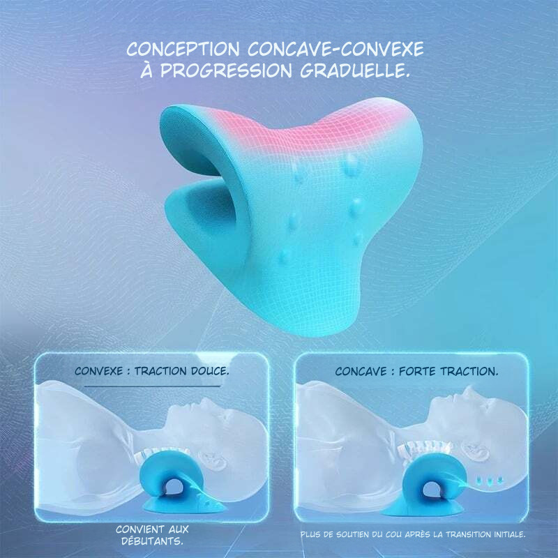 Relaxateur Cervical et Épaules – Oreiller d'Étirement pour Soulager les Douleurs Cervicales & Alignement Vertébral