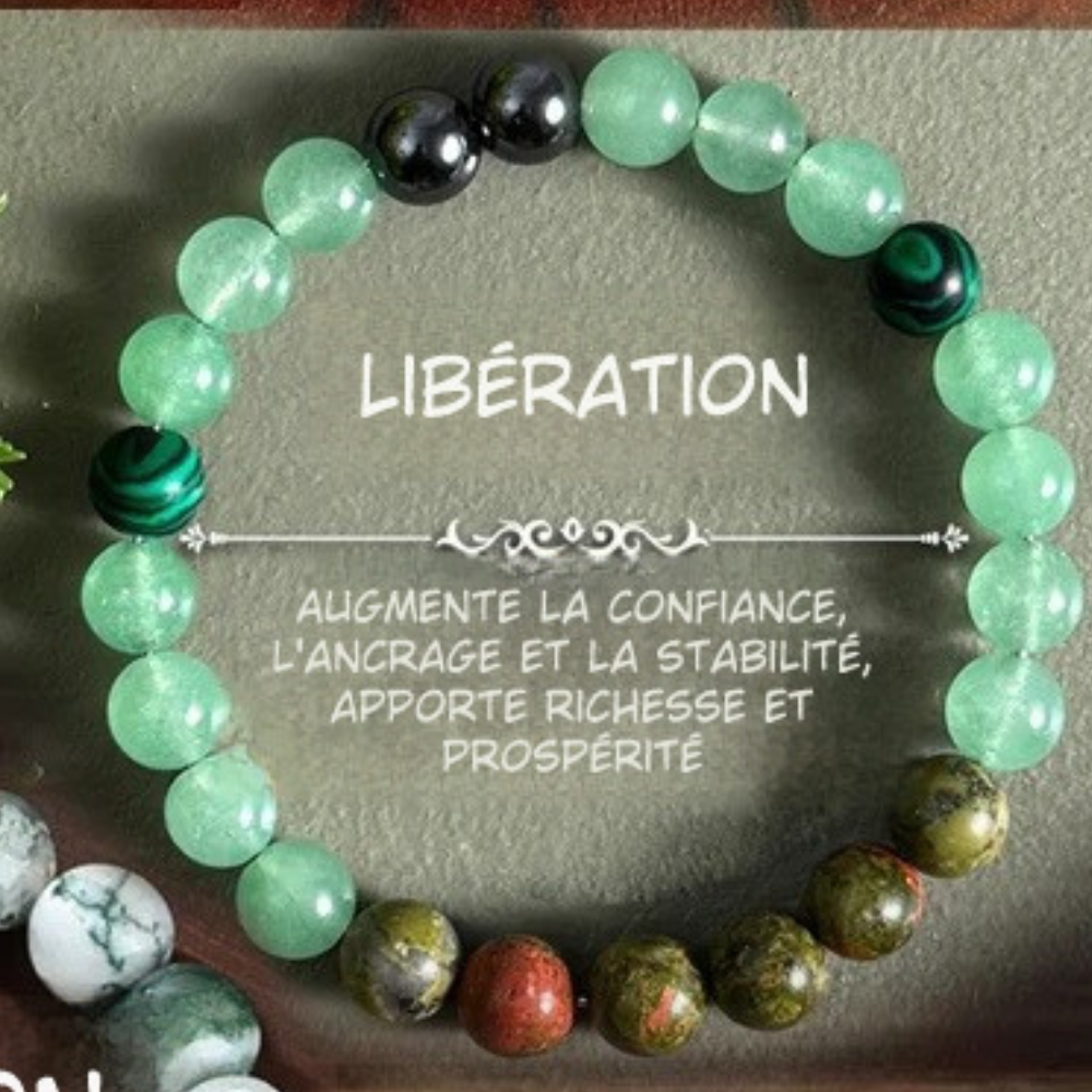 Bracelet Symbolique en Pierres Naturelles – Protection, Apaisement & Énergie Spirituelle